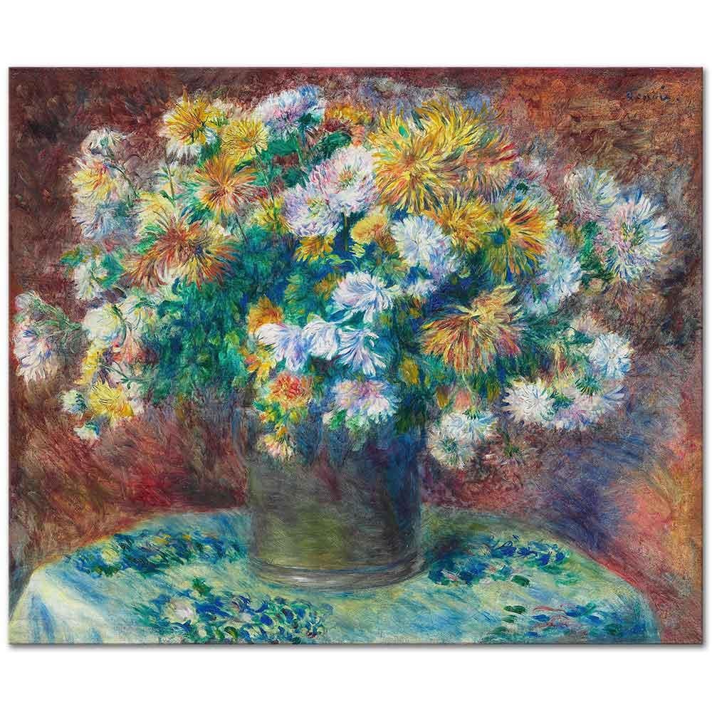Pierre Auguste Renoir Krizantemler Kanvas Tablo