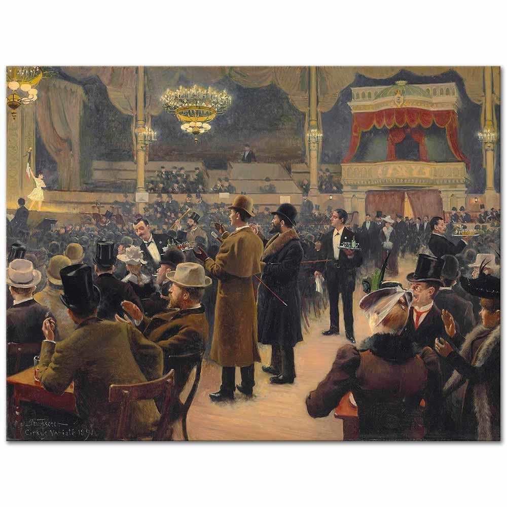 Paul Gustave Fischer Sirkte Gösteri Kanvas Tablo