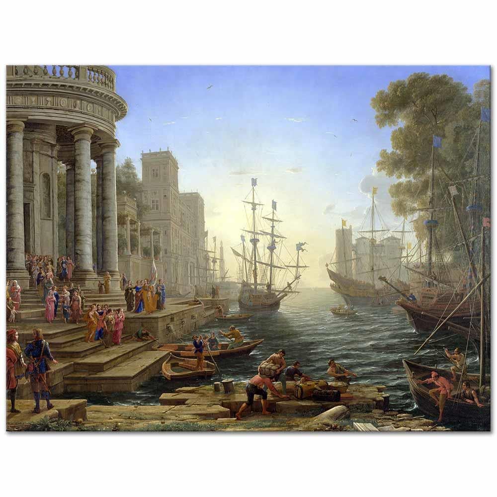Claude Lorrain Azize Ursula'nın Seyahati Kanvas Tablo