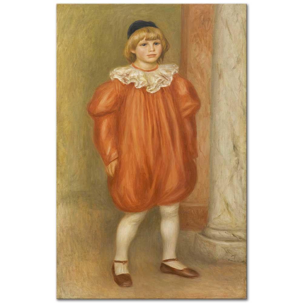 Pierre Auguste Renoir Claude Renoir Palyaço Kostümüyle Kanvas Tablo