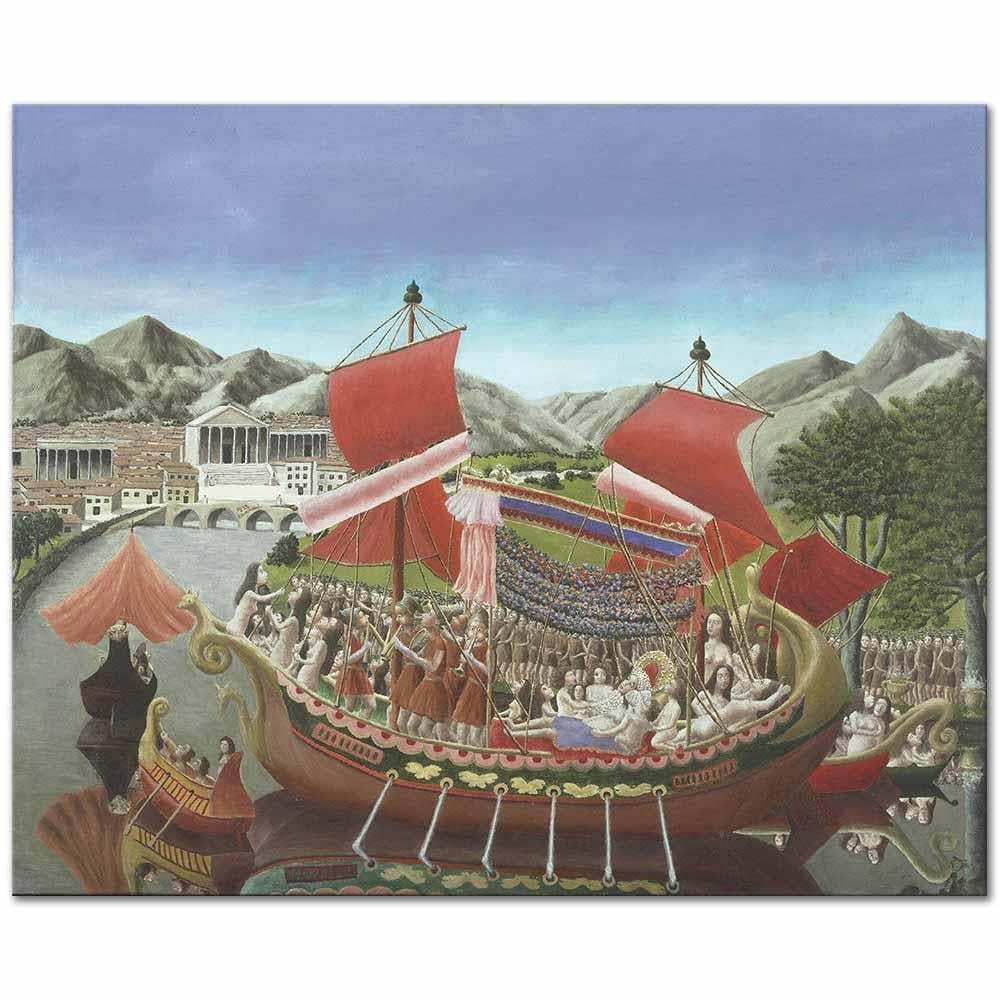 Andre Bauchant Kleopatra'nın Teknesi Kanvas Tablo