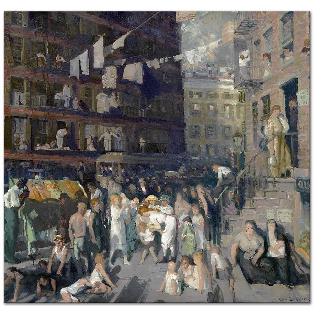 George Wesley Bellows Uçurum Sakinleri Kanvas Tablo