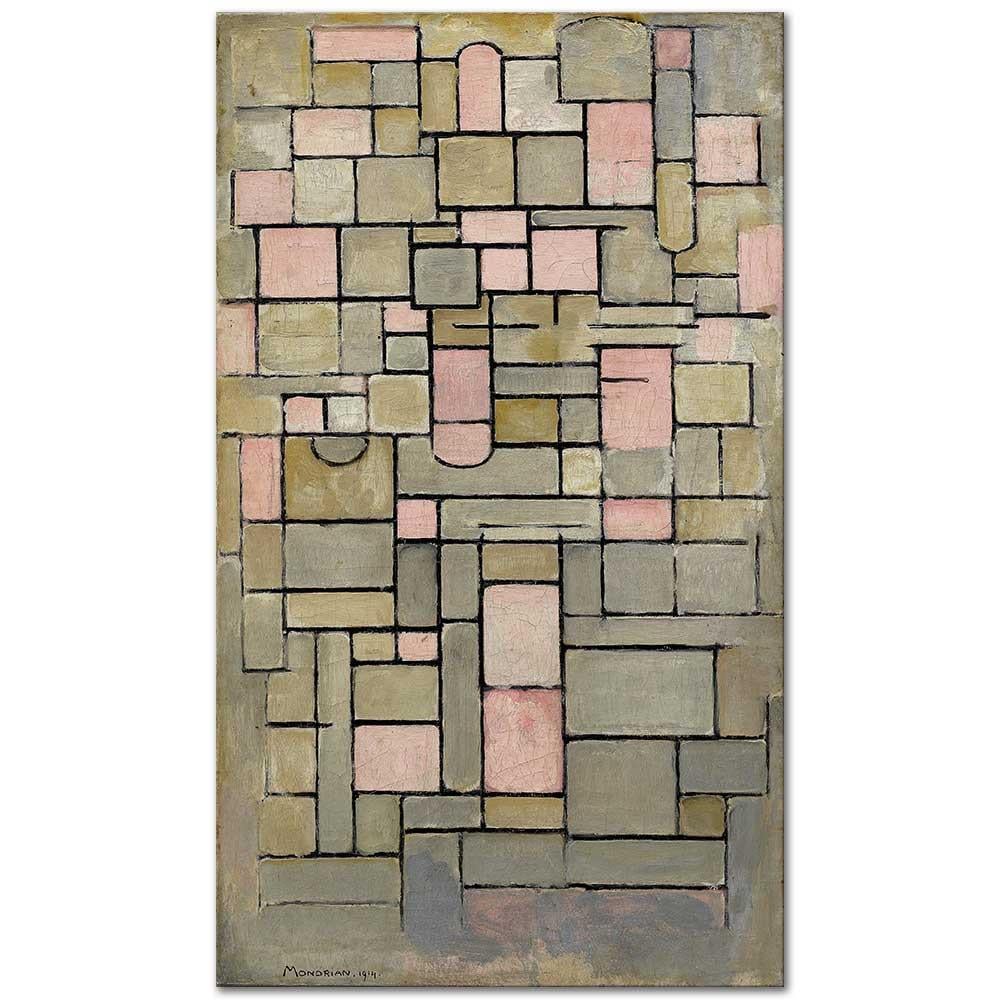 Piet Mondrian Kompozisyon 8 Kanvas Tablo