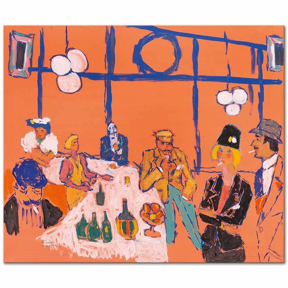 Fikret Mualla Barda Kompozisyon Kanvas Tablo