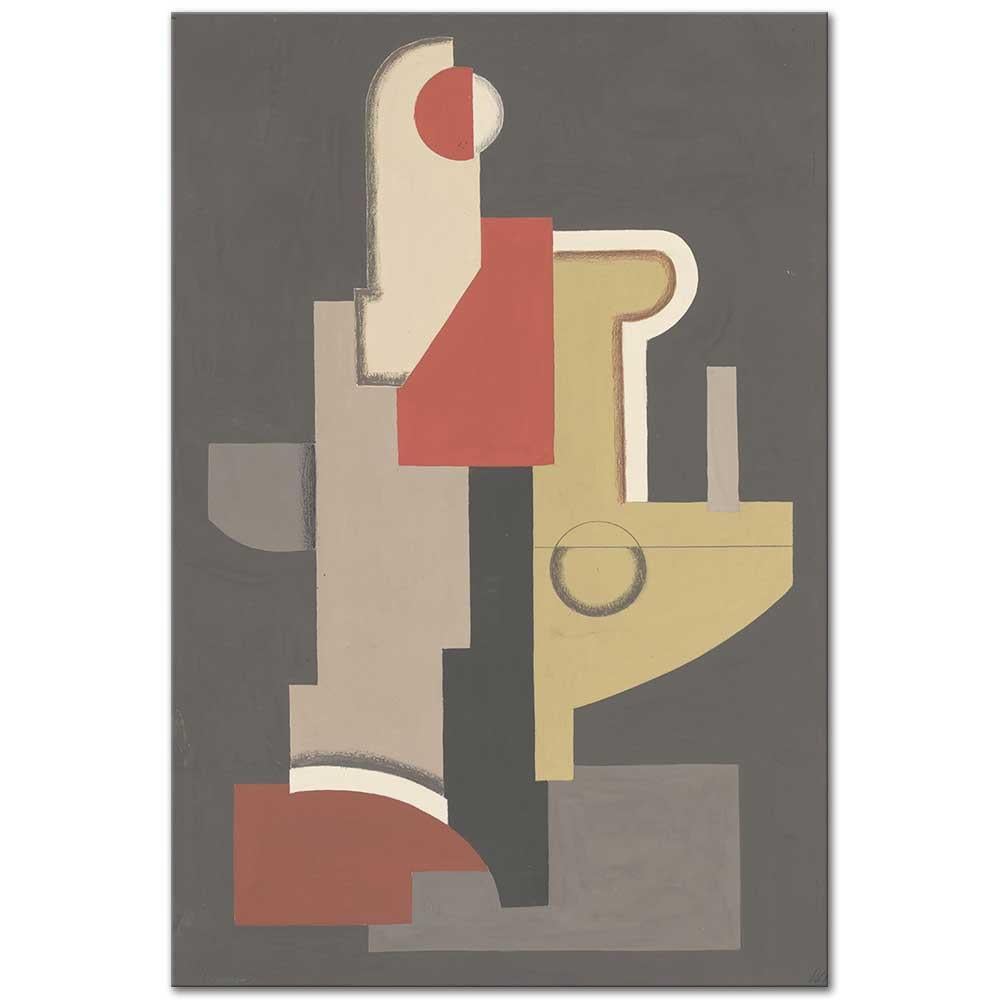 Willi Baumeister Kompozisyon Kanvas Tablo