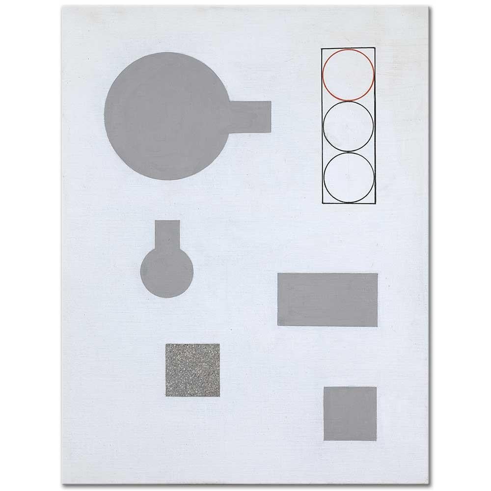 Sophie Taeuber Arp Dikdörtgenler ve Daireler ile Kompozisyon Kanvas Tablo