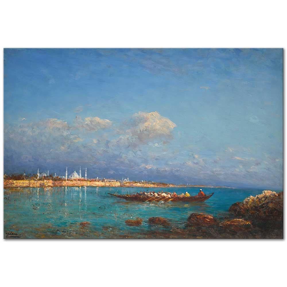 Felix Ziem Marmara Denizinden İstanbul Kanvas Tablo