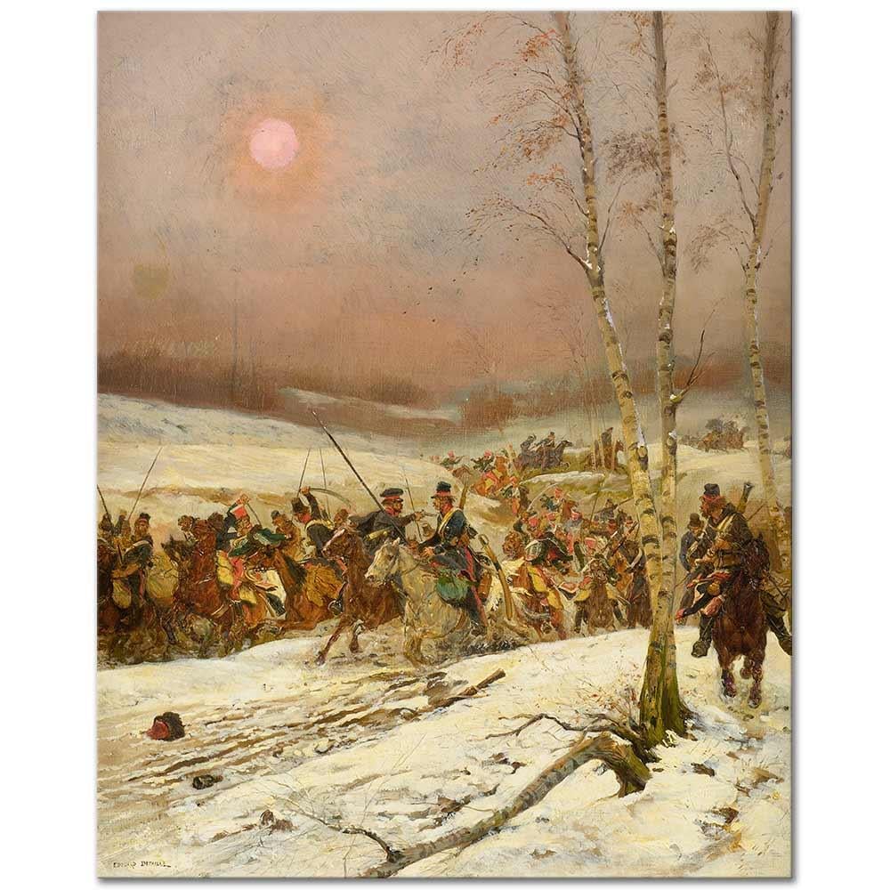 Edouard Detaille Kazakların Saldırısı Kanvas Tablo