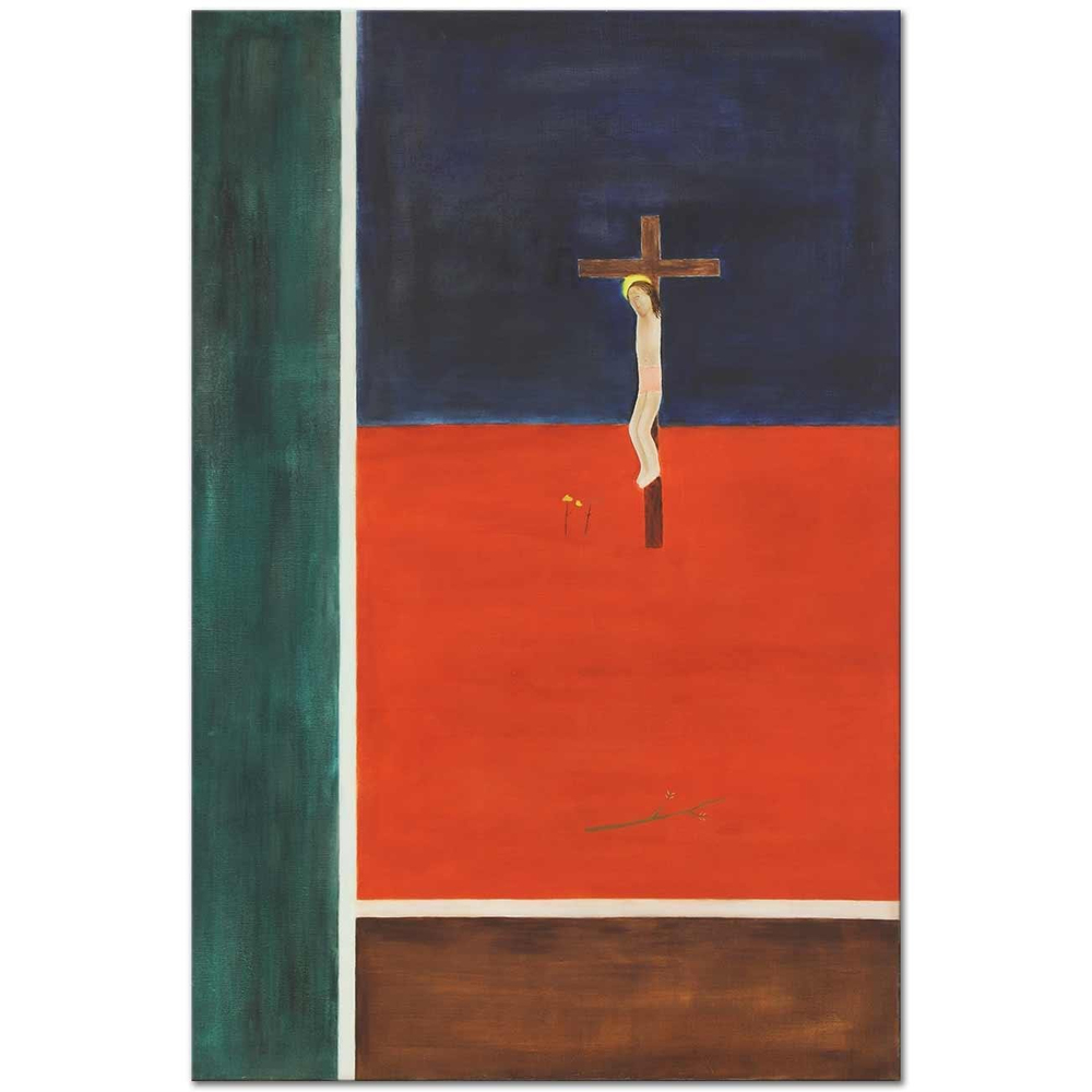 Craigie Aitchison Çarmıhta Kanvas Tablo