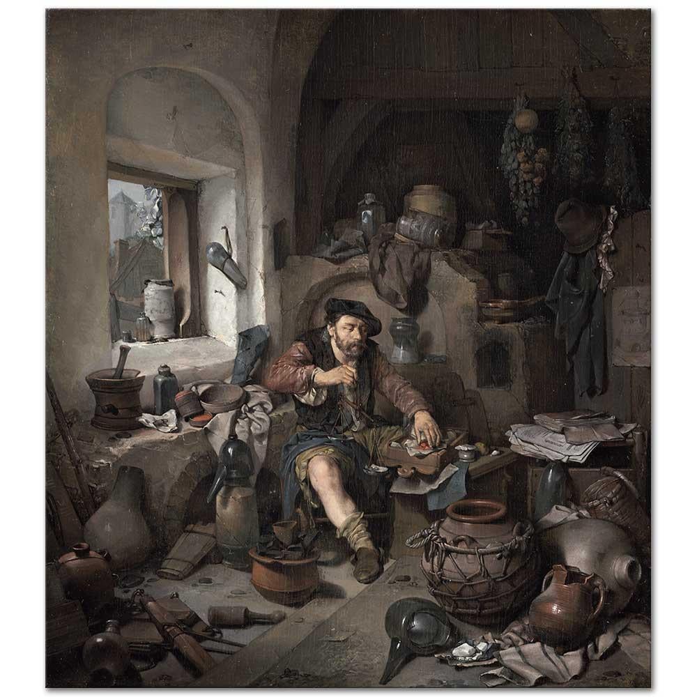 Cornelis Pietersz Bega Kimyager Kanvas Tablo