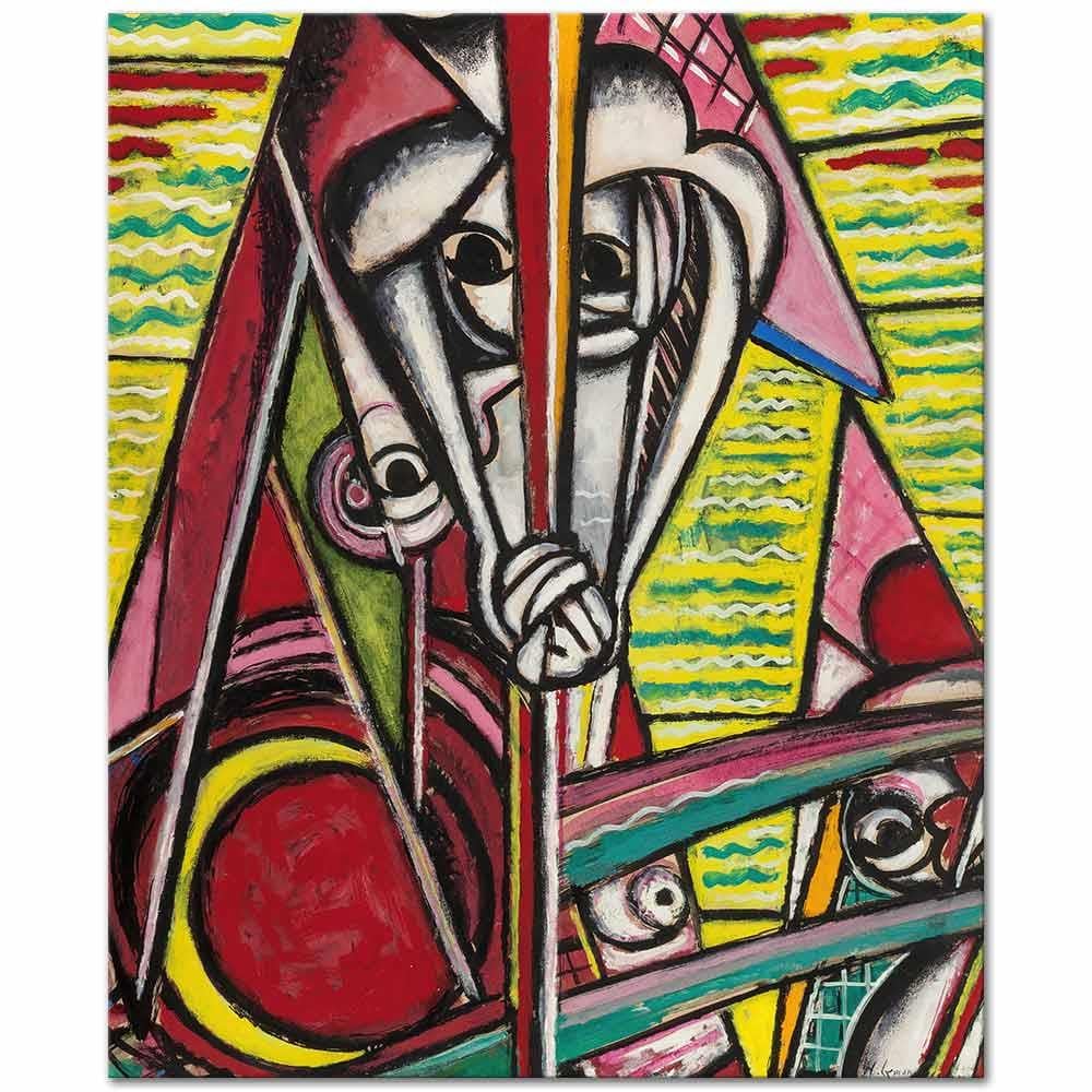 Henry Lyman Sayen Kübist Kompozisyon Kanvas Tablo