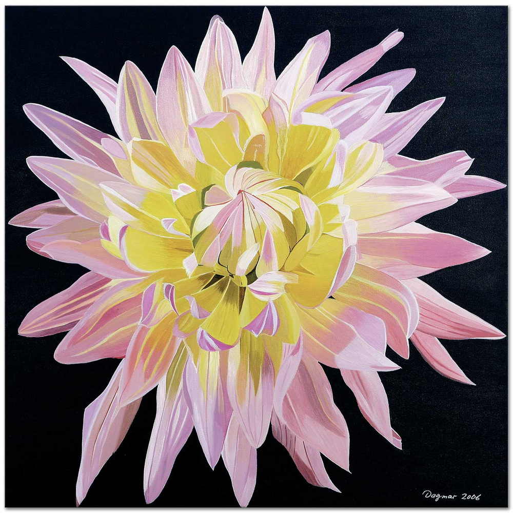 Dagmar Göğdün Dalya Çiçeği Kanvas Tablo