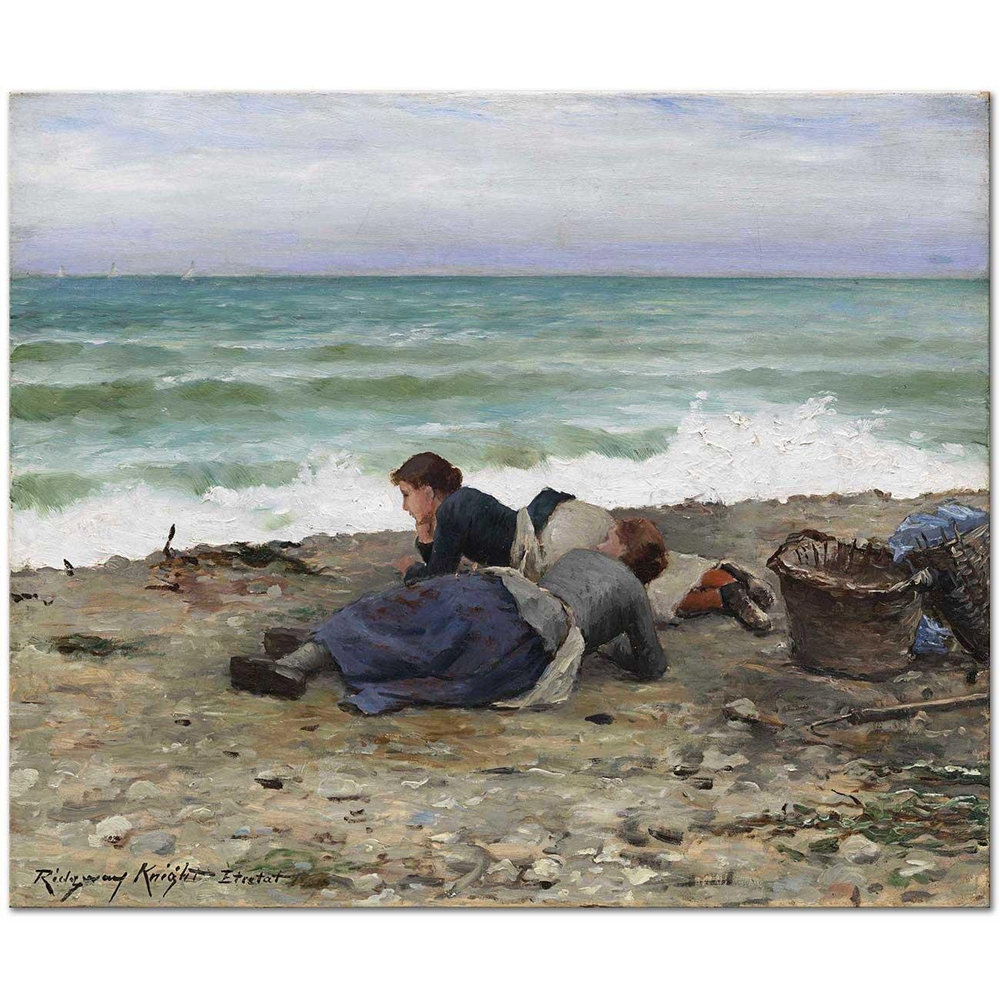Daniel Ridgway Knight Deniz Kıyısında Etretat Kanvas Tablo