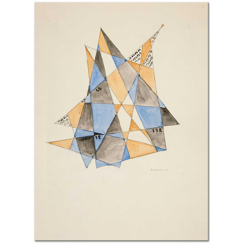 David Kakabadze Yelkenli Formuna Dayalı Soyutlama VI Kanvas Tablo