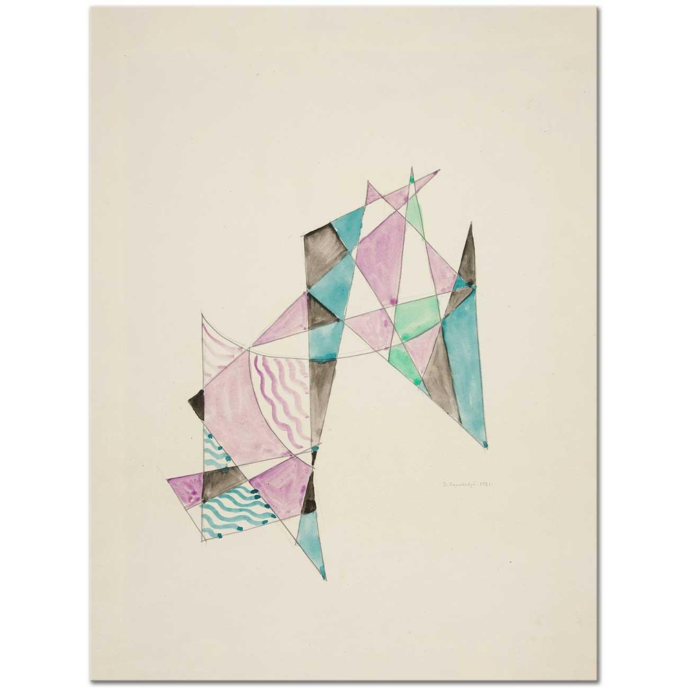 David Kakabadze Yelkenli Formuna Dayalı Soyutlama IX Kanvas Tablo