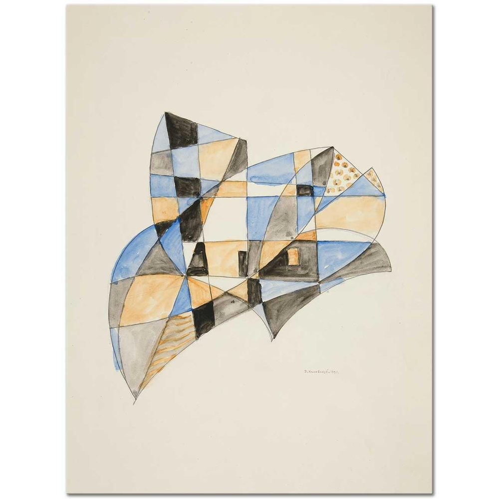 David Kakabadze Yelkenli Formuna Dayalı Soyutlama V Kanvas Tablo