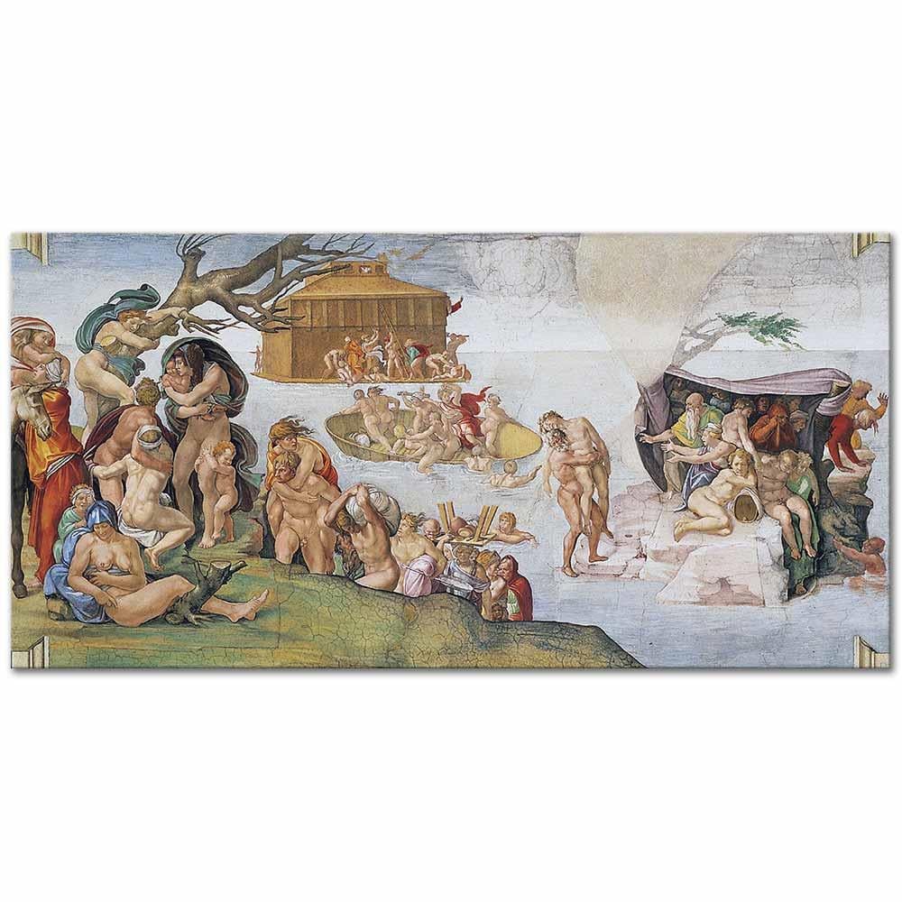 Michelangelo Buonarroti Nuh Tufanı Kanvas Tablo