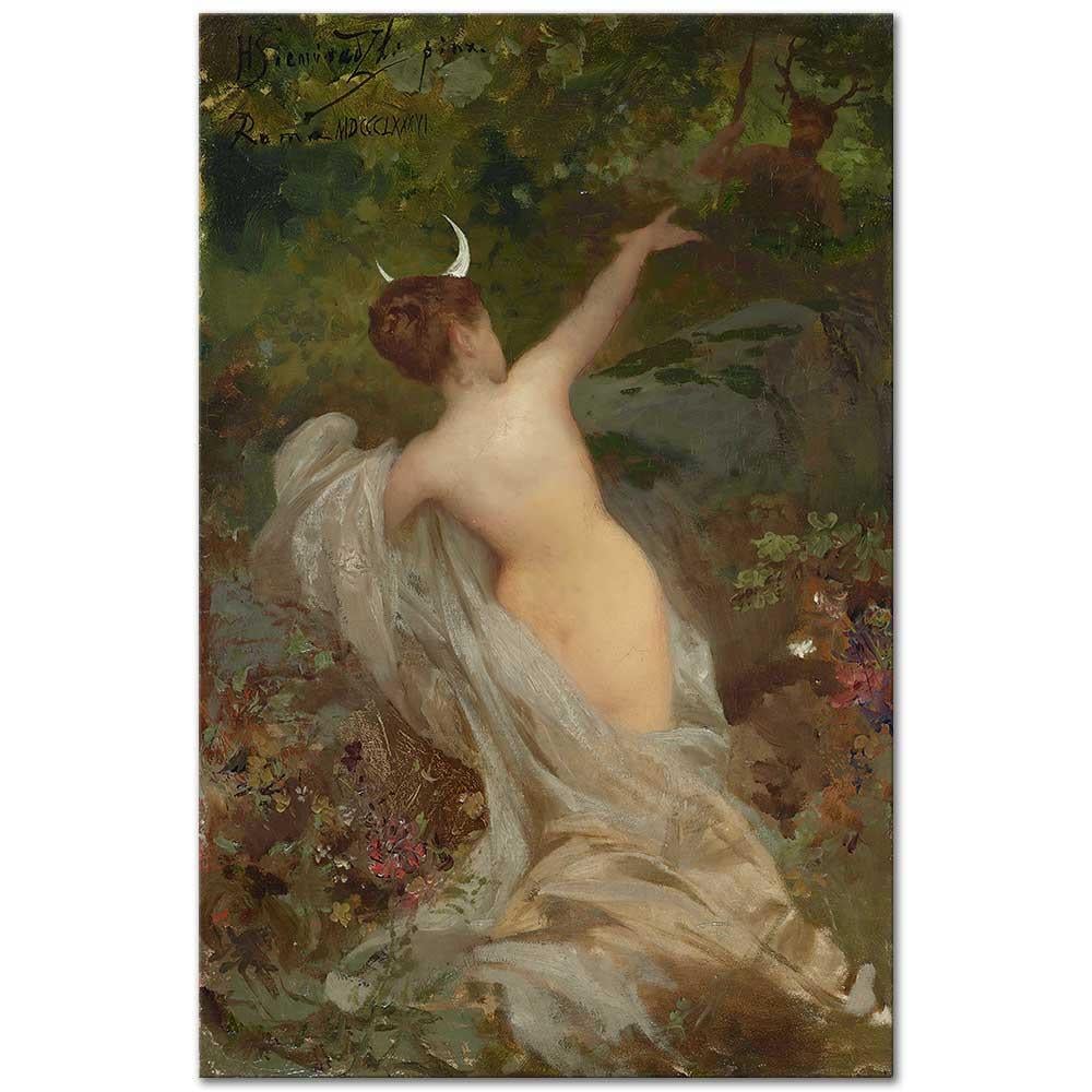 Henryk Siemiradzki Diana ve Actaeon Kanvas Tablo