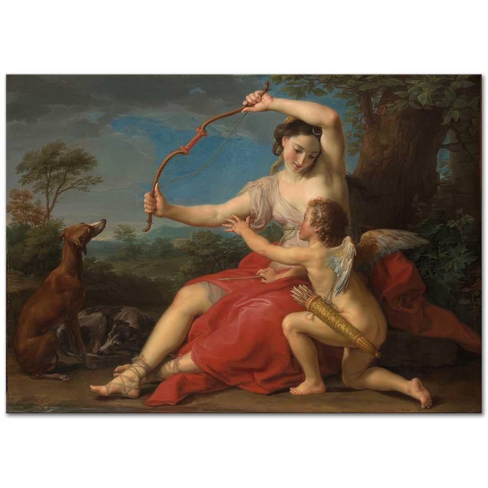 Pompeo Batoni Diana ve Cupid Kanvas Tablo