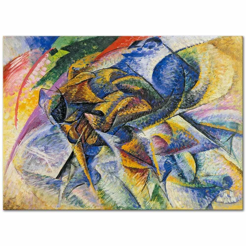 Umberto Boccioni Bisikletçinin Dinamizmi Kanvas Tablo