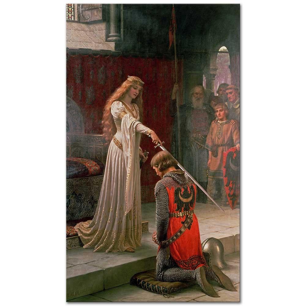 Edmund Blair Leighton Onurlandırma Kanvas Tablo