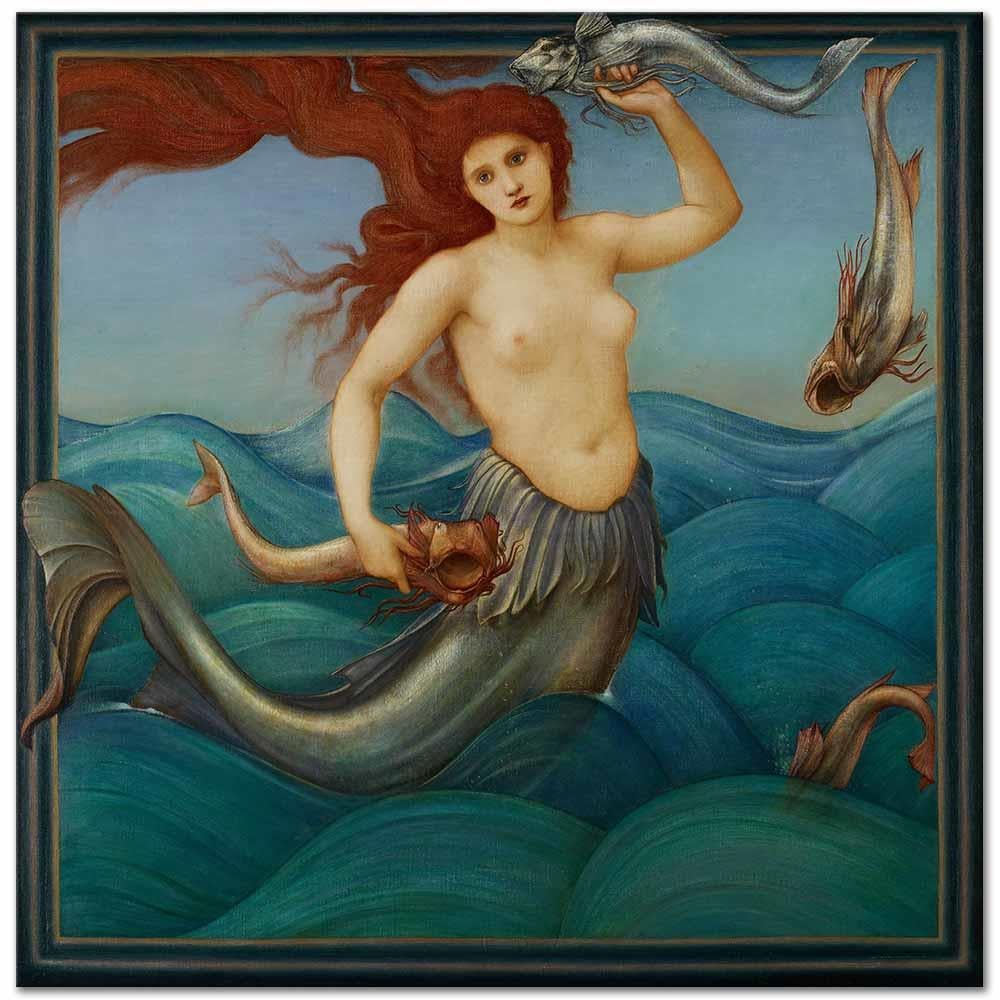 Edward Burne Jones Bir Deniz Perisi Kanvas Tablo