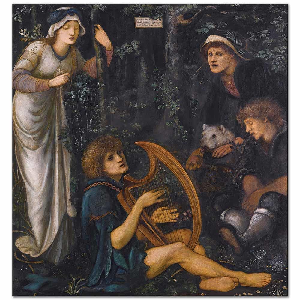 Edward Burne Jones Sör Tristram'ın Çılgınlığı Kanvas Tablo