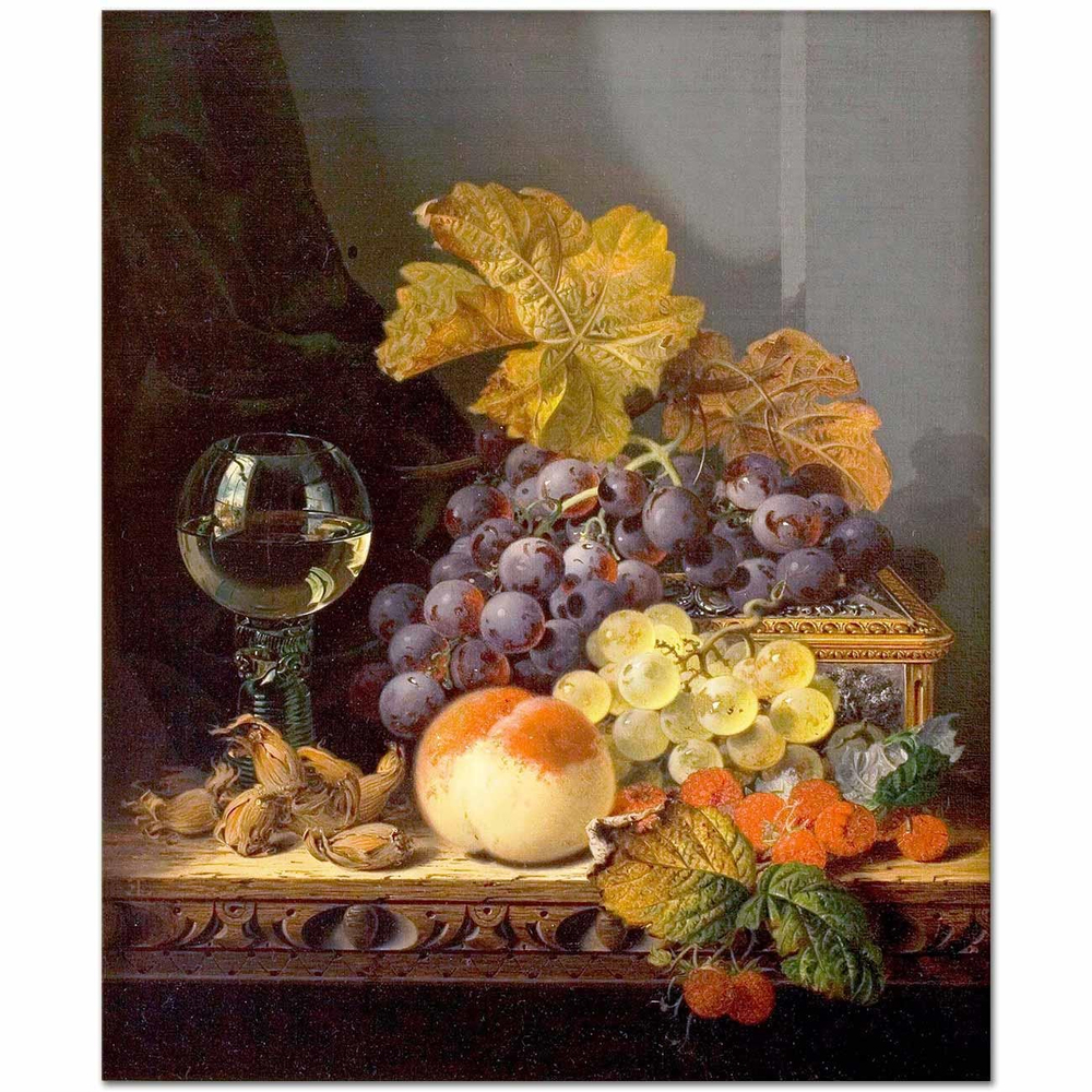 Edward Ladell Masada Meyveler Kanvas Tablo