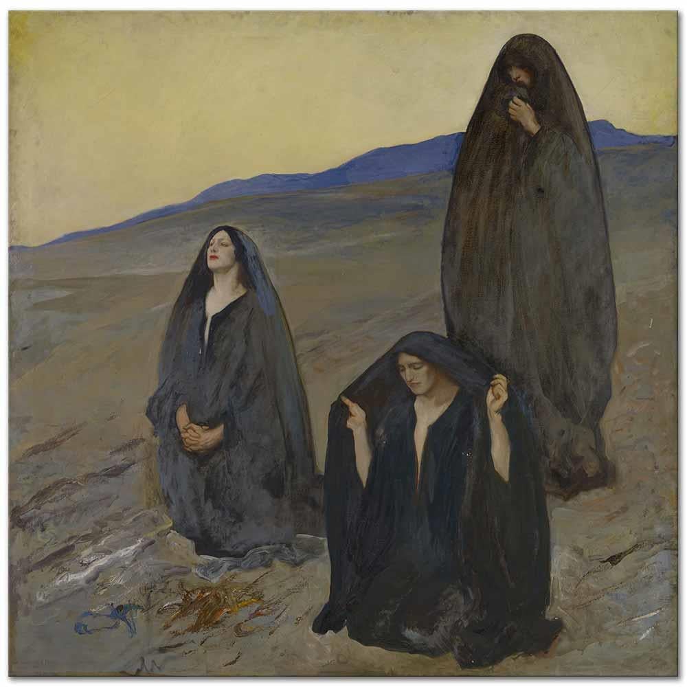 Edwin Austin Abbey Üç Meryem Kanvas Tablo