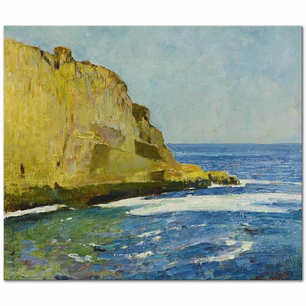 Emil Carlsen Bald Head Kayalığı, York, Maine Kanvas Tablo