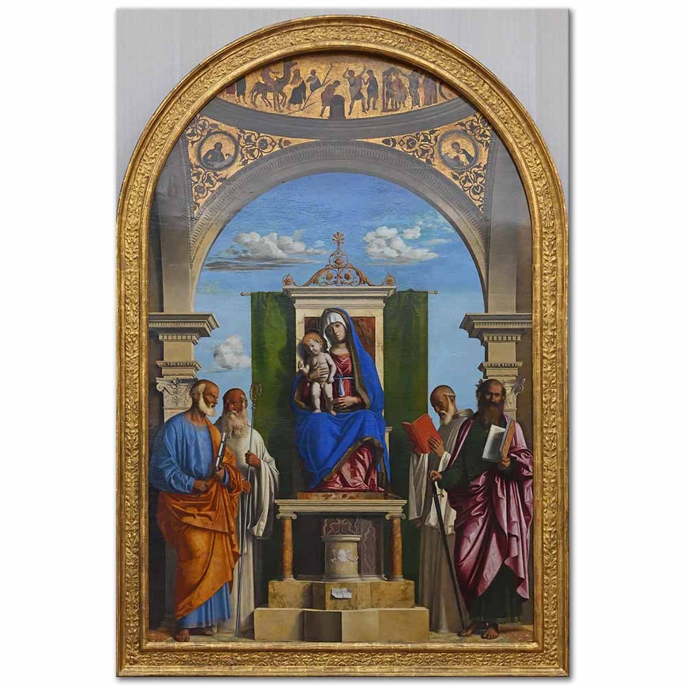 Enthroned Madonna with Child by Cima de Conegliano as Fine Art Print
