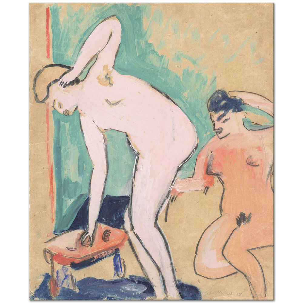 Erich Heckel İki Nü Kanvas Tablo