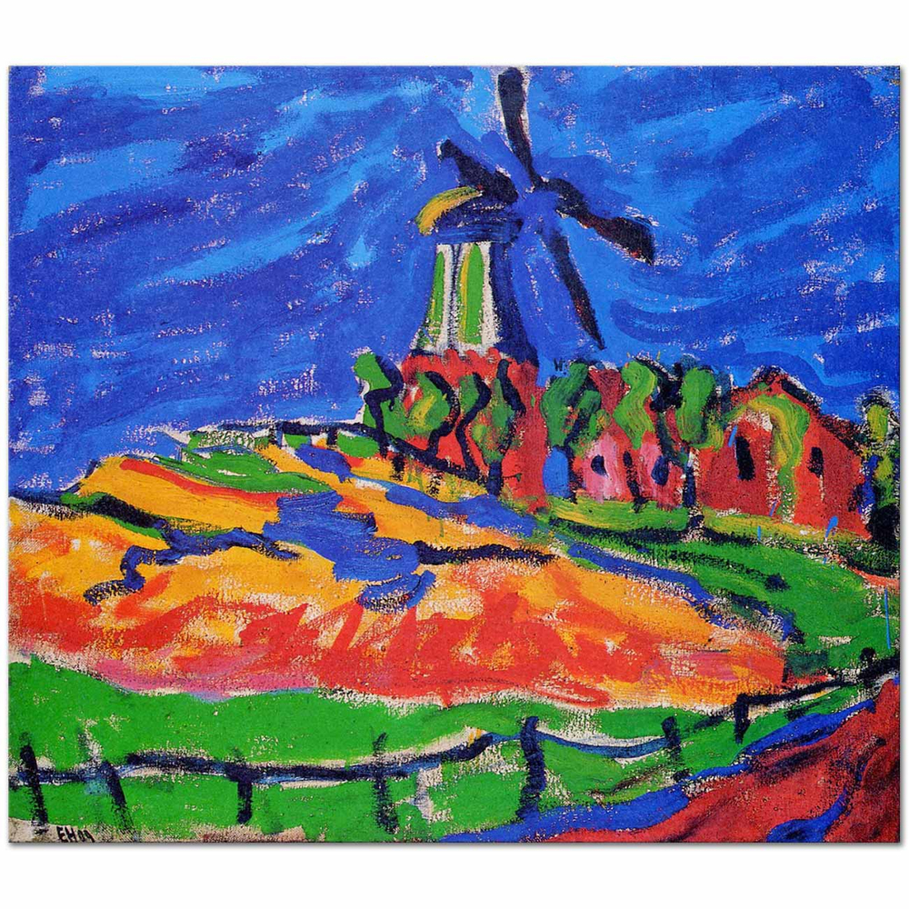 Erich Heckel Değirmen Kanvas Tablo