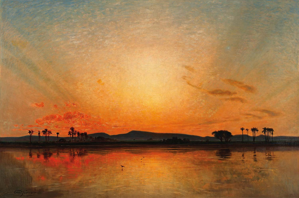 Ernst Koerner Afterglow In The Egyptian Evening Sky Art Print