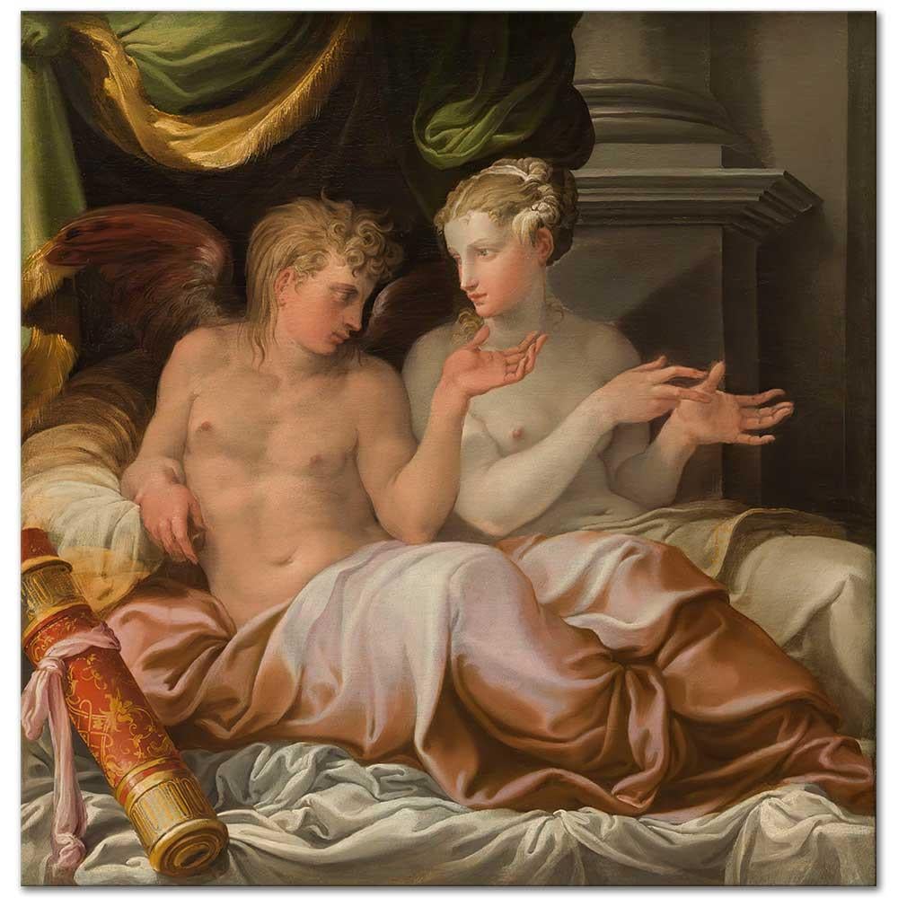 Niccolò dell'Abbate Eros ve Psyche Kanvas Tablo