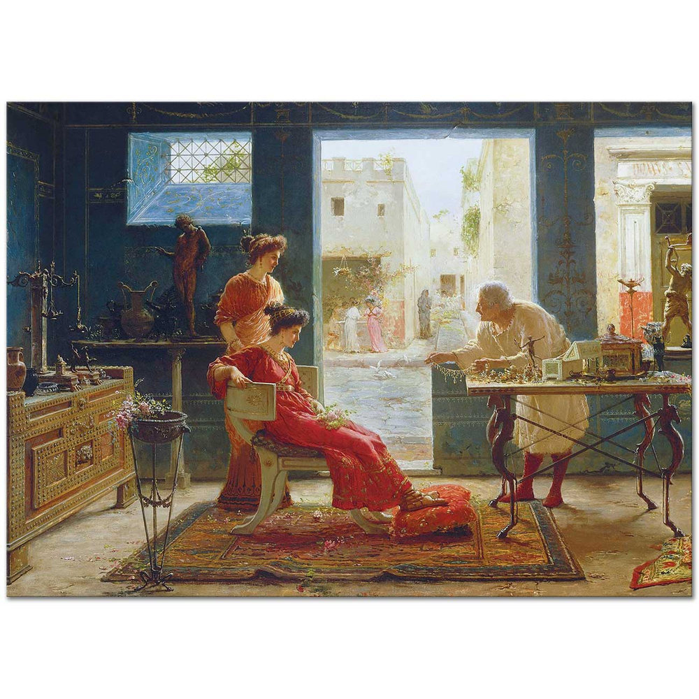 Ettore Forti Kuyumcu Dükkanı Pompei Kanvas Tablo