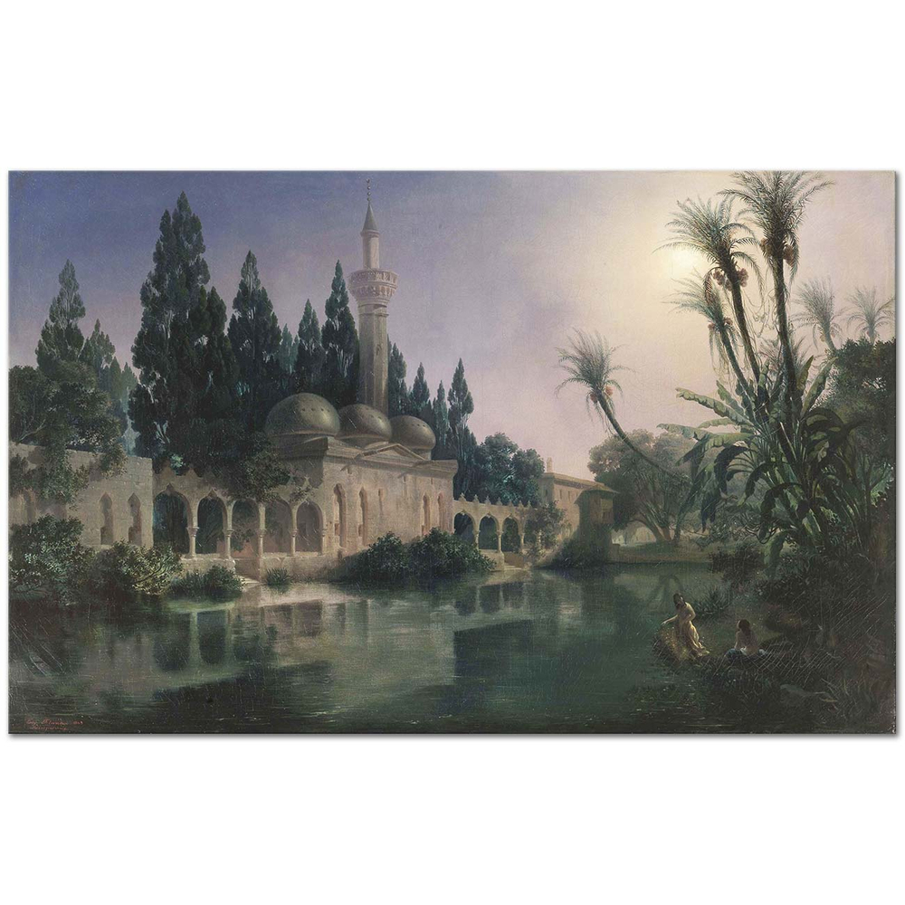Eugene Flandin The Mosque of Urfa Art Print