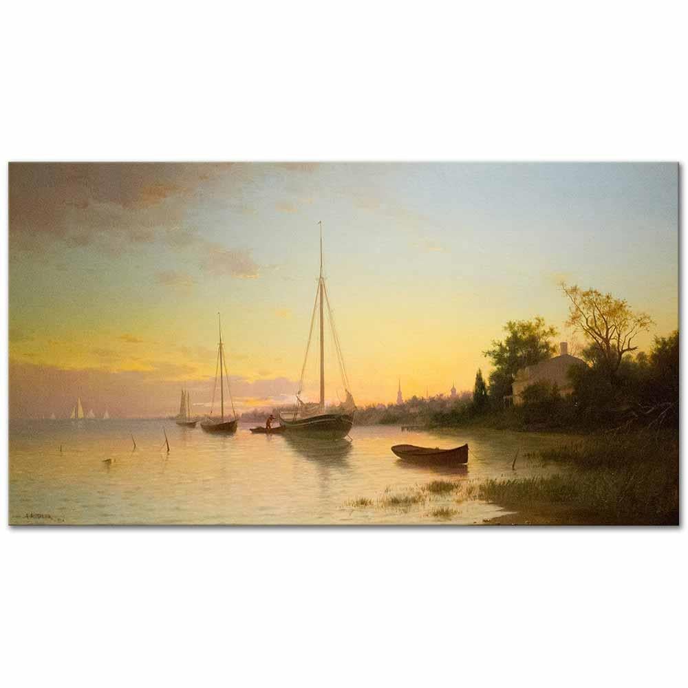 Francis Augustus Silva Akşam Kanvas Tablo