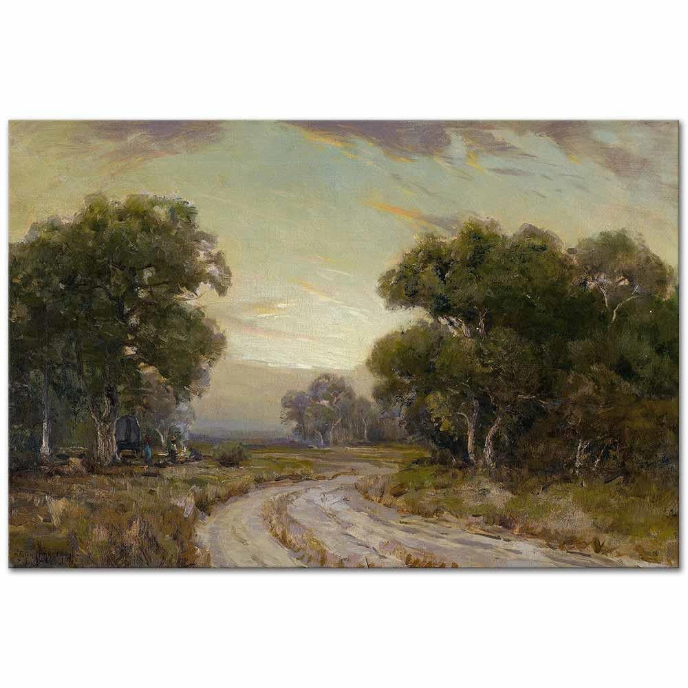 Julian Onderdonk Jackson Civarında Akşam Güneybatı Texas Kanvas Tablo