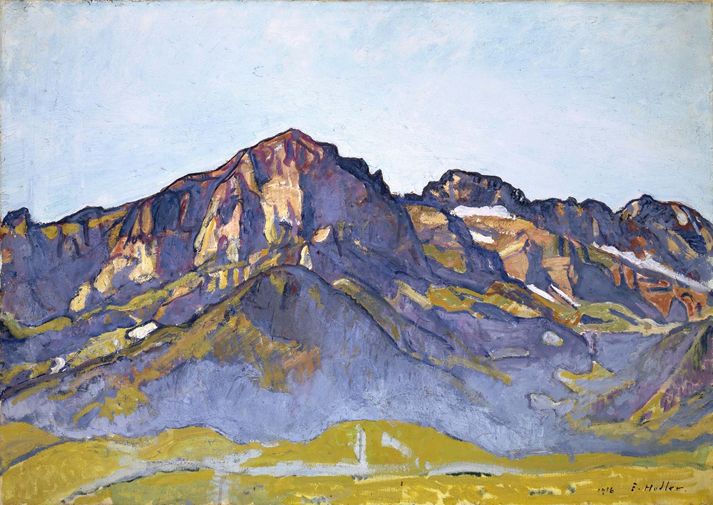 Ferdinand Hodler The Dent Blanches At Champery Art Print