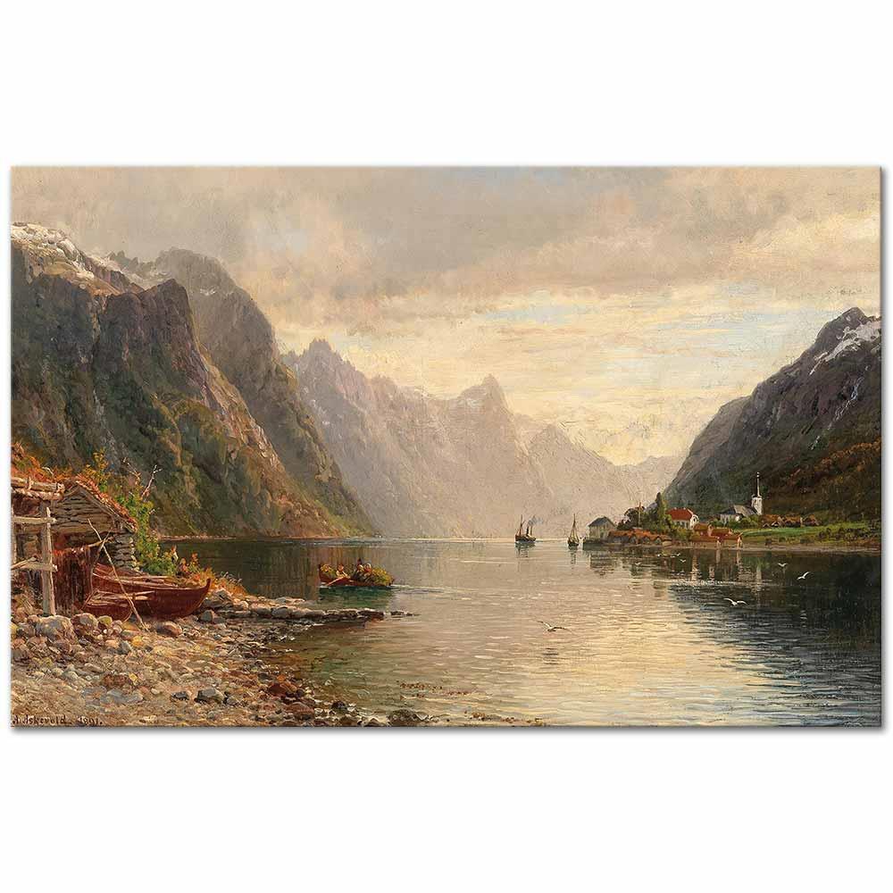 Anders Askevold Fyord Manzarası Kanvas Tablo