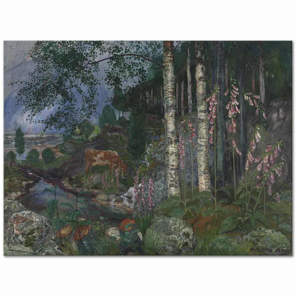 Nikolai Astrup Yüksükotları Kanvas Tablo