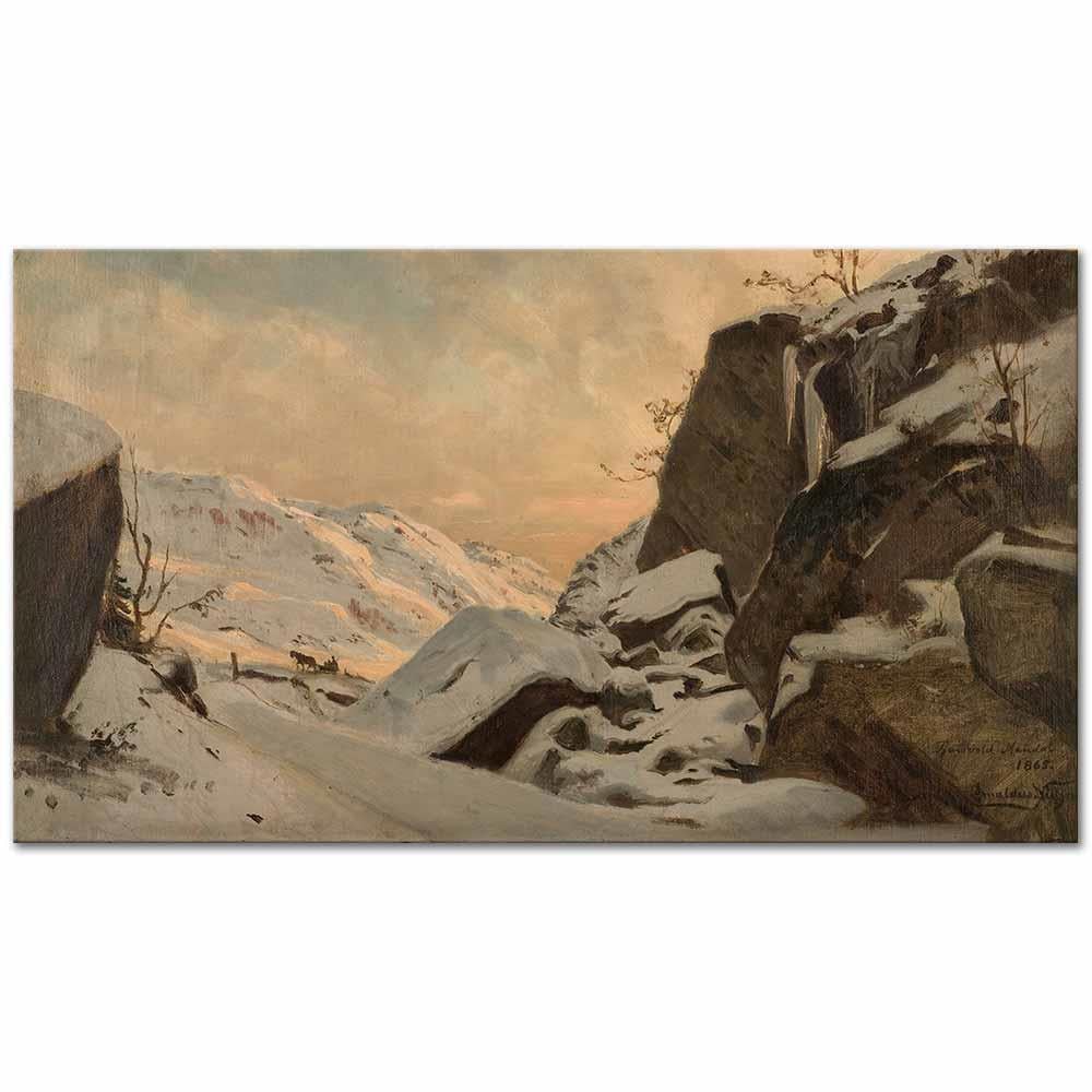 Amaldus Nielsen Tjensvold Manzarası Mandal Kanvas Tablo