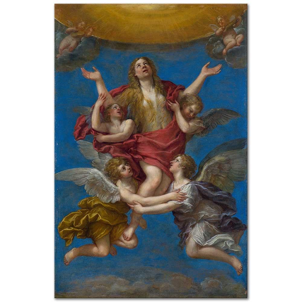 Francesco Albani Mary Magdalene'nin Vecdi Kanvas Tablo