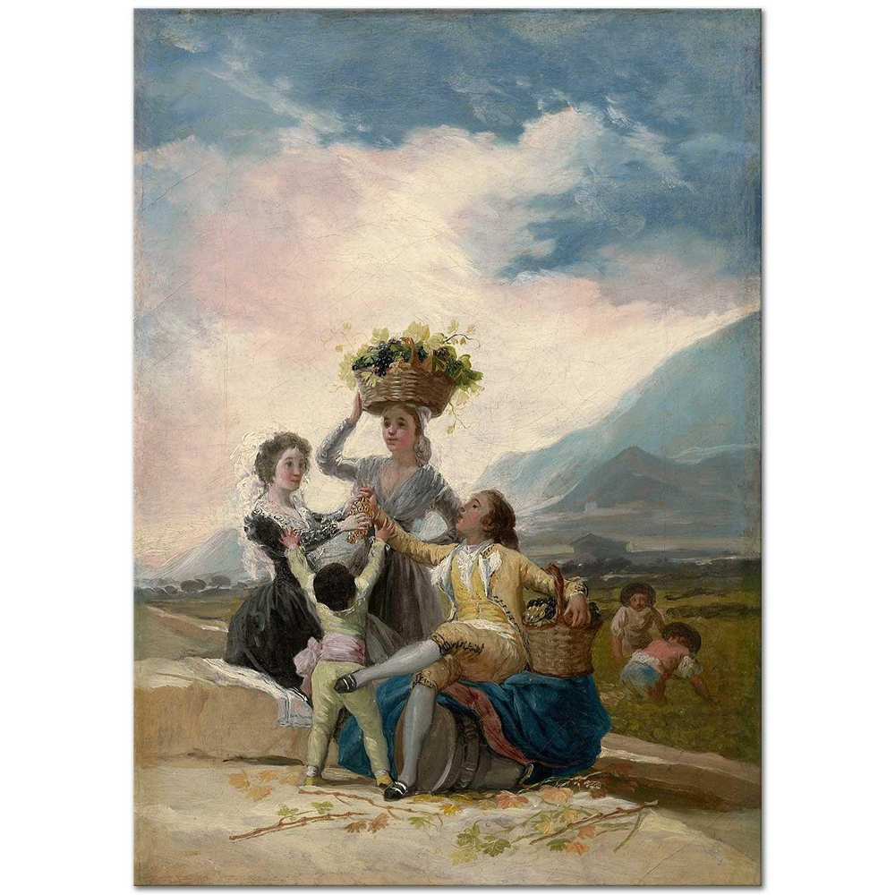 Francisco de Goya Sonbaharda Üzüm Hasadı Kanvas Tablo