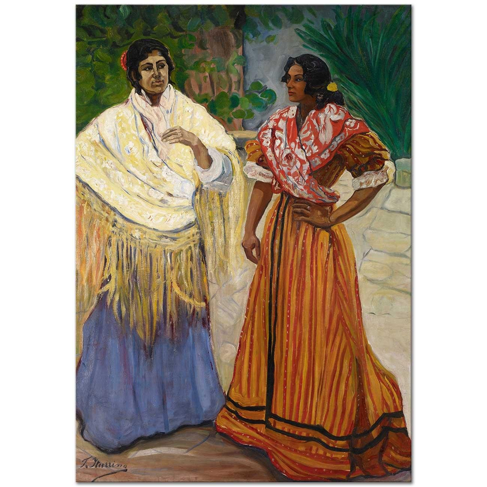 Francisco Iturrino İki Roman Kadını Kanvas Tablo