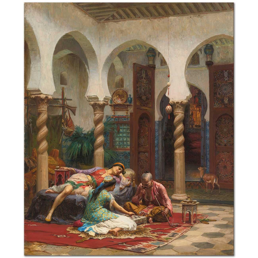 Frederick Arthur Bridgman Idle Moments Art Print