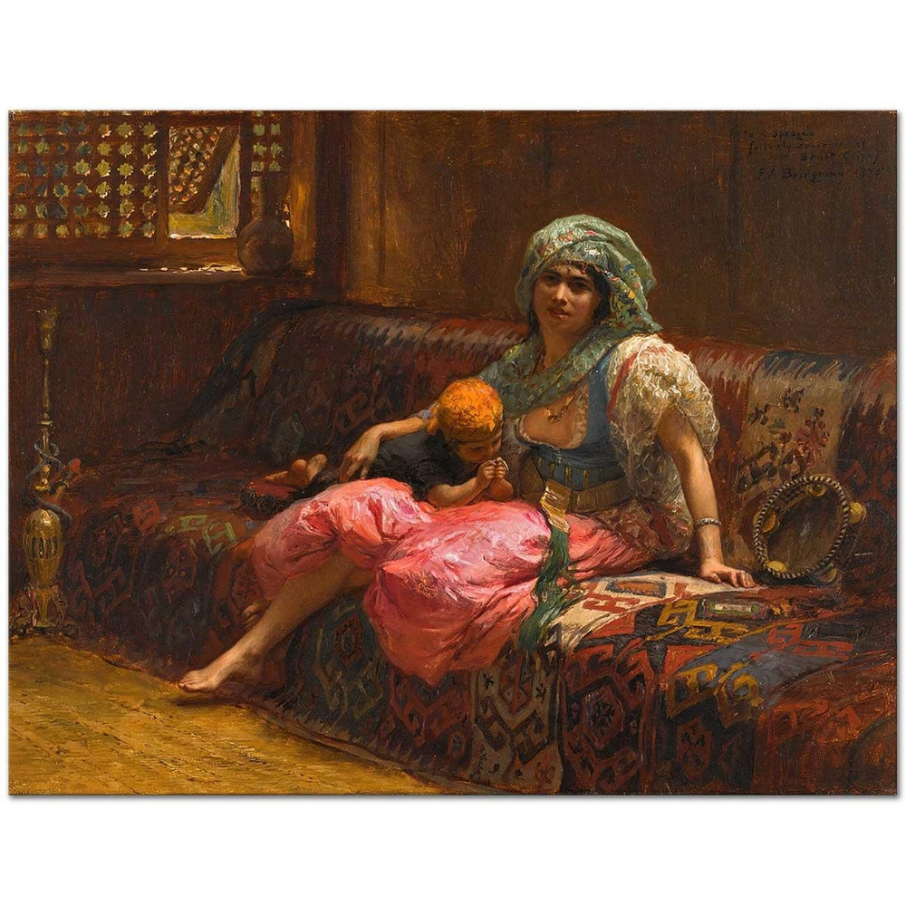 Frederick Arthur Bridgman Tender Moments Art Print