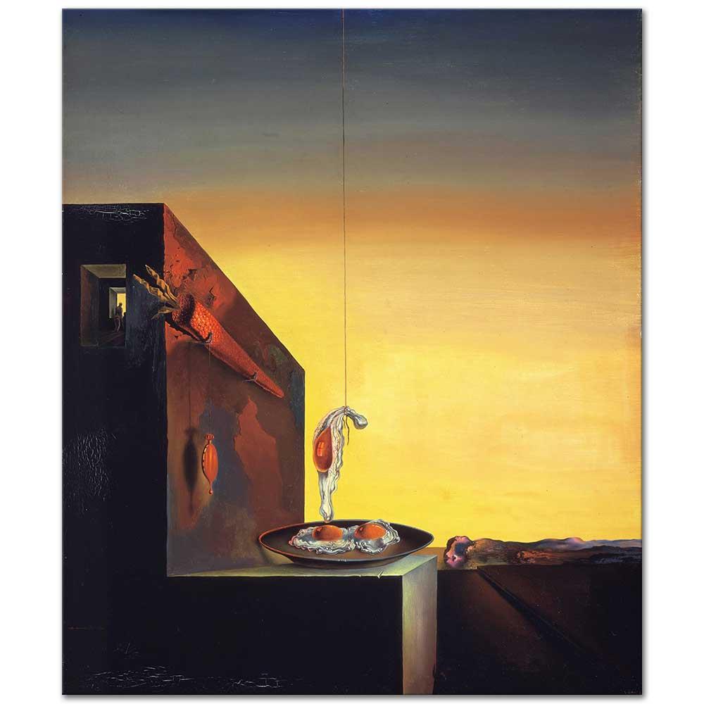 Salvador Dali Tabaksız Tabakta Kızarmış Yumurtalar Kanvas Tablo