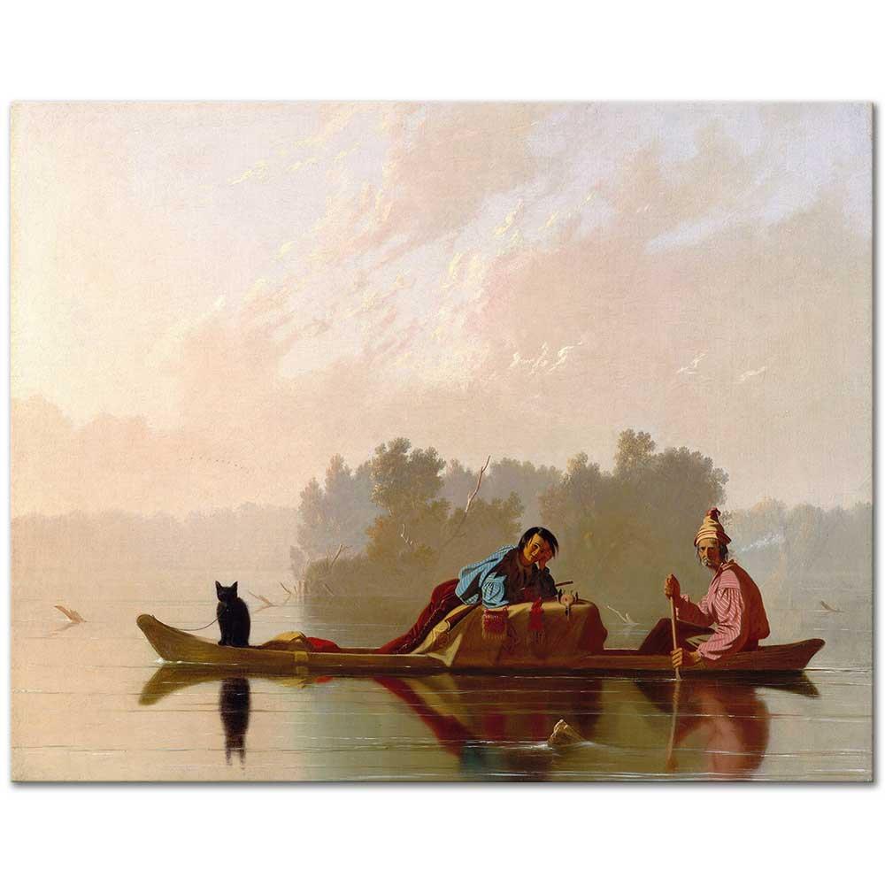 George Caleb Bingham Mantar Avcıları Kanvas Tablo
